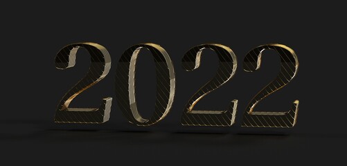 Kalendar Jahr 2022 in 3d