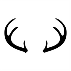 Fototapeta na wymiar Deer horns - for holiday christmas greeting card or poster, banner, sticker.