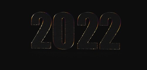 Kalendar Jahr 2022 in 3d