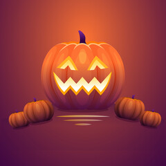 Halloween background in flat design