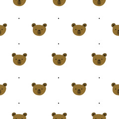 Funny Bears. Abstract seamless pattern background