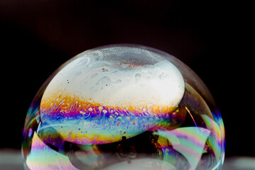 macro soap bubbles made with dish soap.
detergent bubbles. Imitation of an unknown planet. Children's entertainment. Science fiction.