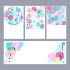 Fototapeta na wymiar set of universal cards.Colorful abstract background for invitations, cards, advertisements, parties, holidays. Design for invitations. Vector graphics. 