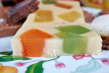 Various nougat and marzipan, typical Spanish Christmas sweets