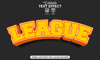 Editable text effect style league