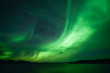 aurora borealis northern lights sweden lapland landscape