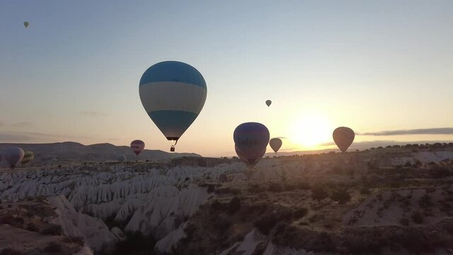 Cappadocia, a semi-arid region in central Turkey, is known for its distinctive tall, cone-shaped rock formations clustered in Monks Valley, G&ouml;reme and elsewhere.