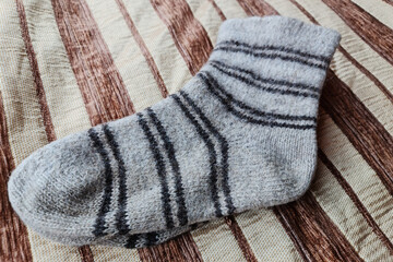The Warm woolen winter socks. Natural wool socks.