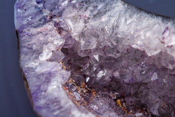 Macro mineral stone Agate breed a white background