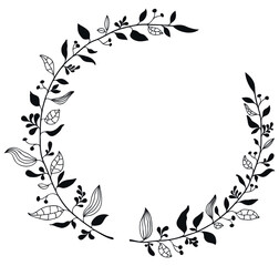 floral decorative round wreath frame