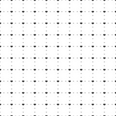 Square seamless background pattern from black lips symbols are different sizes and opacity. The pattern is evenly filled. Vector illustration on white background