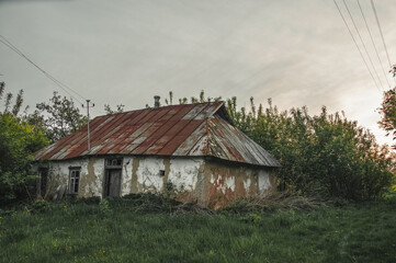 an old abandoned Ukrainian house