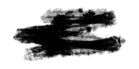 Censor black grunge stroke with transparent on white