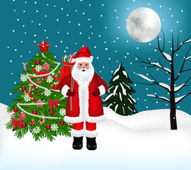 Christmas holiday card. vector illustration