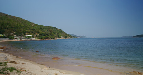 Obraz premium Mui Wo, Hong Kong 25 April 2021: Hong Kong lantau island
