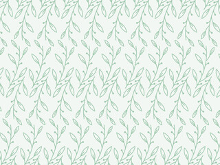 Obraz premium elegant and beauty outline seamless floral flower and branch pattern