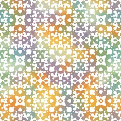 Seamless white on color interior wall tile style surface pattern design for print. High-quality illustration. Ornate overlay contemporary textile graphic design. Floor wall cover in Portuguese style.