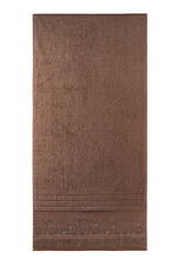 cotton bath towels for the body of various colors, isolated on a white background