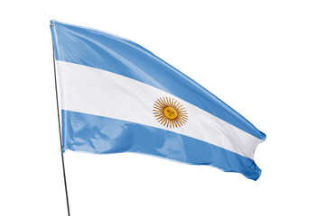 Argentina flag on a white background
