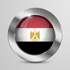 Obraz premium EPS10 Vector Patriotic Button with Egypt flag colors. An element of impact for the use you want to make of it.