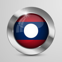 EPS10 Vector Patriotic Button with Laos flag colors. An element of impact for the use you want to make of it.