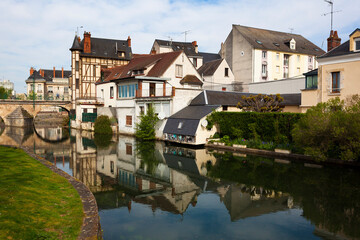 Fototapeta na wymiar View of Vierzon, Cher, Centre-Val de Loire, France