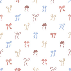 Vector seamless pattern with gift's bows.