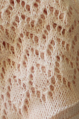 beautiful pastel pink hand knitted background