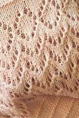 beautiful pastel pink hand knitted background