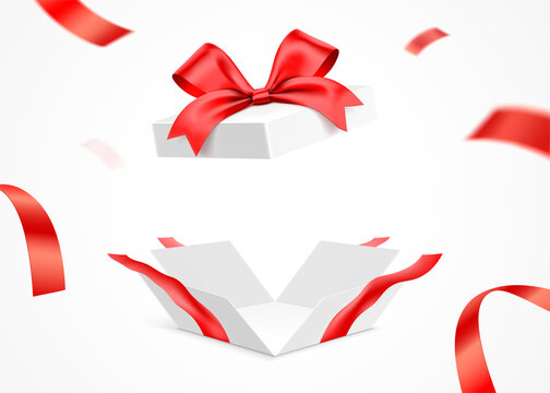 Open gift box surprise Royalty Free Vector Image