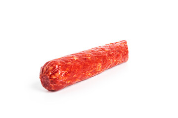 Sausage isolated on a white background. Chinese sausage.