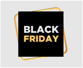 Black Friday Design Vector day 29 November Holiday marketing abstract Sale illustration Black And Gold
