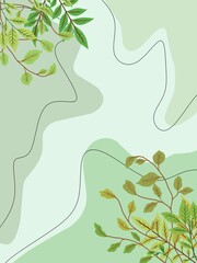 Illustration of plant background design for any background related to the plant