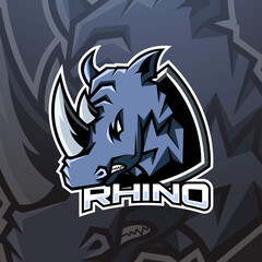 Rhino mascot logo