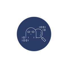 cyber bug finding icon vector