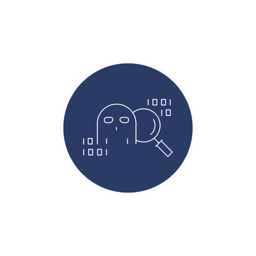 cyber bug finding icon vector