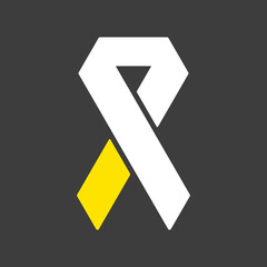 Aids vector icon on dark background. Medical sign