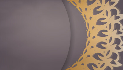 Brown background with vintage gold pattern for design under your text
