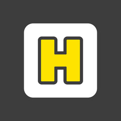 Hospital vector icon. Medical sign