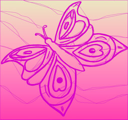 Butterfly. Flat vector illustration