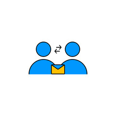 Modern email communication icon vector