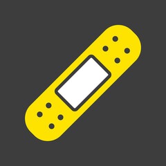 Adhesive plaster vector icon. Medical sign