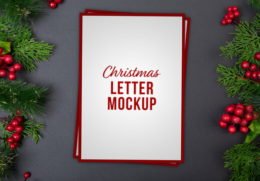Christmas Letter Mockup