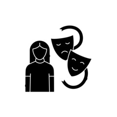 Acting for children olor line icon. Children learning.