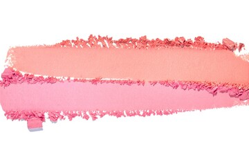 Shimmering blusher palette isolated white background medium color