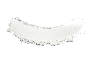 Eye shadow shimmering matte white colored texture background white isolated 