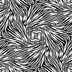 Seamless pattern with Abstract motifs in black and white