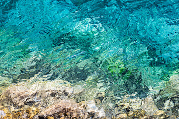 Abstract patterns in the water of Nezhegon, Haft Kul, the Seven Lakes.