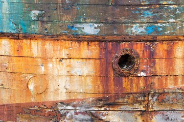 rusting ship wreck on Brittany coast