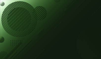 Green gradient geometric shape background